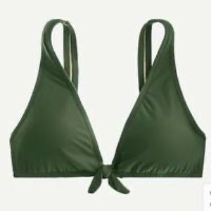 NWT J Crew Tie-front bikini top AK943